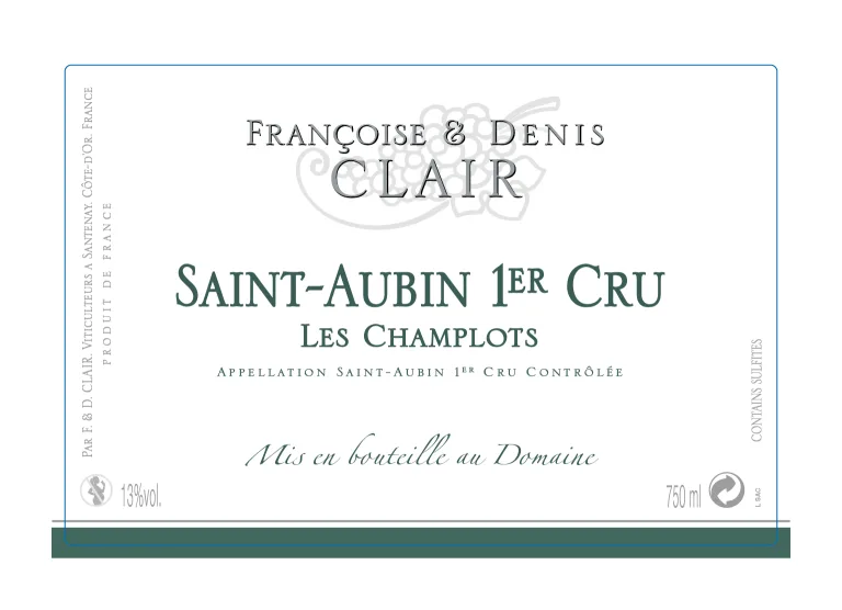 Saint Aubin Champlots Denis Clair in Ireland through Solera Wine Merchants in Dublin