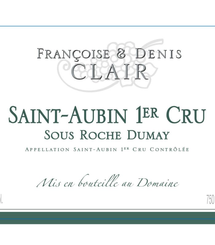 St Aubin 1Cru Sous Roche Dumay in Ireland through Solera Wine Merchants in Dublin